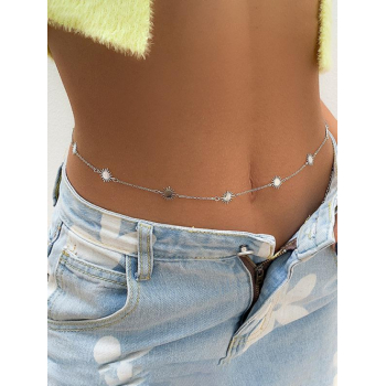 Fashion Women Hip Hop Style Sun Shape Belly Chain