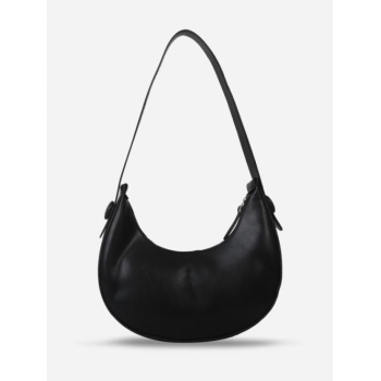 Half Moon Solid Shoulder Bag