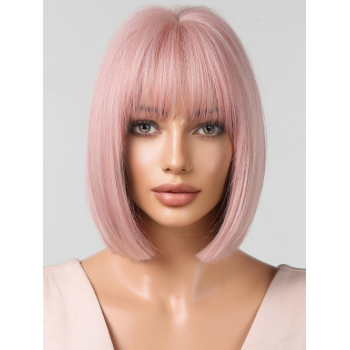 zaful See Thru Bang Bob Style Straight Short Synthetic Wig