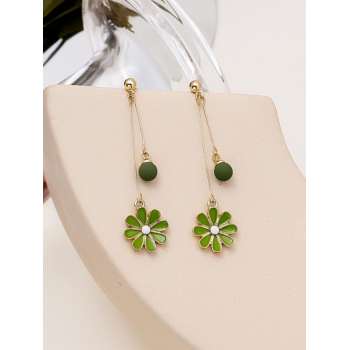 Cute Earrings Women's Summer Vacation Fresh Style Floral Daisy Shape Drop Earrings By ZAFUL