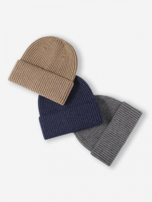 Solid Minimalist Cuff Knit Beanie