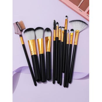 12 PCS Colorblock Make Up Brush Kit With Holder