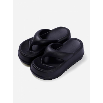 Women Solid Platform Flip Flops