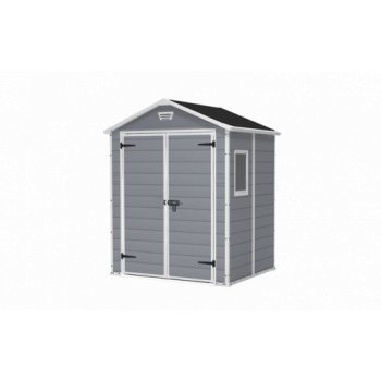 Keter 6x5 Manor Outdoor Plastic Apex Garden Shed (Grey)