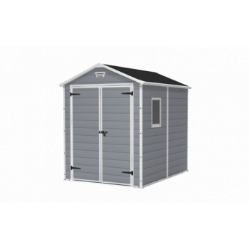 Keter 6x8 Manor Outdoor Plastic Apex Garden Shed (Grey)