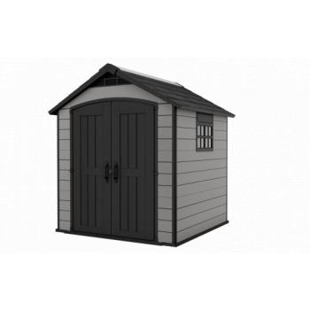 Keter 7.5x7 Premier Outdoor Plastic Apex Garden Shed (Grey)