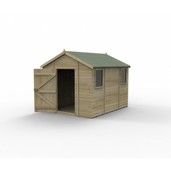 Timberdale 10x8 Tongue and Groove Pressure Treated Apex Wooden Garden Shed (2 Windows / Installation Included)