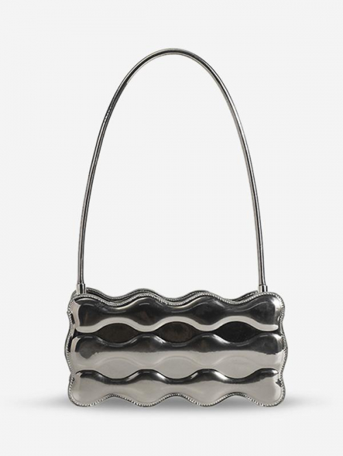 ZAFUL Metallic Wave Textured Shoulder Bag