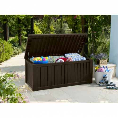 Keter Rockwood 570L Storage Box (Brown)