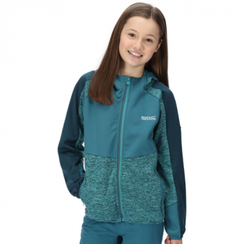 Regatta Girls Dissolver VI Reflective Full Zip Fleece Jacket 11-12 Years - Chest 75-79cm (Height 146-152cm)