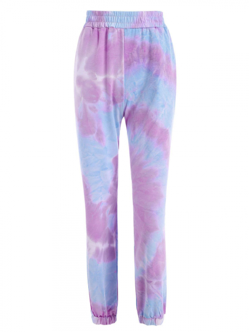 Tie Dye Pocket Jogger Pants L Light purple