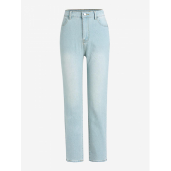 Light Wash Mid Rise Skinny Jeans L Light blue