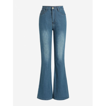 High Rise Flare Jeans M Blue