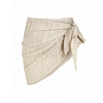 Women Beach ZAFUL Textured Tie Side Beach Sarong Coffee