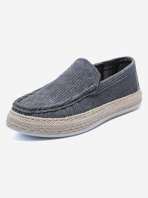 Men Minimalist Style Slip On Espadrilles Casual Loafers Shoes