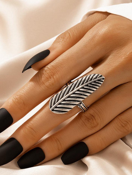 Women's Simple Style Leaves Shape Ring