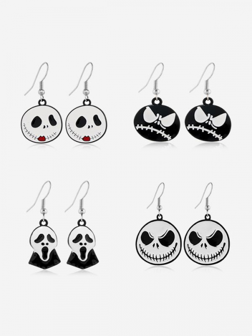 Cute Earrings Halloween 4Pcs Ghost Earrings By ZAFUL