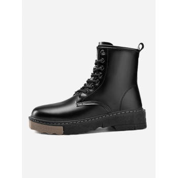 Colorblock Lace Up Combat Boots