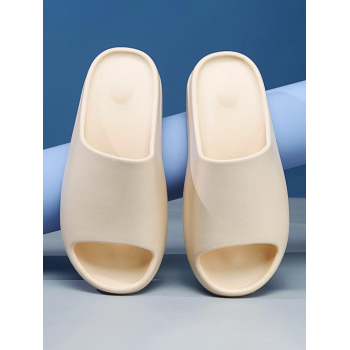 Men Couple Basic Solid Color Lounge Home Indoor Beach Anti-slip Cloud Slides Slippers for Men and Women