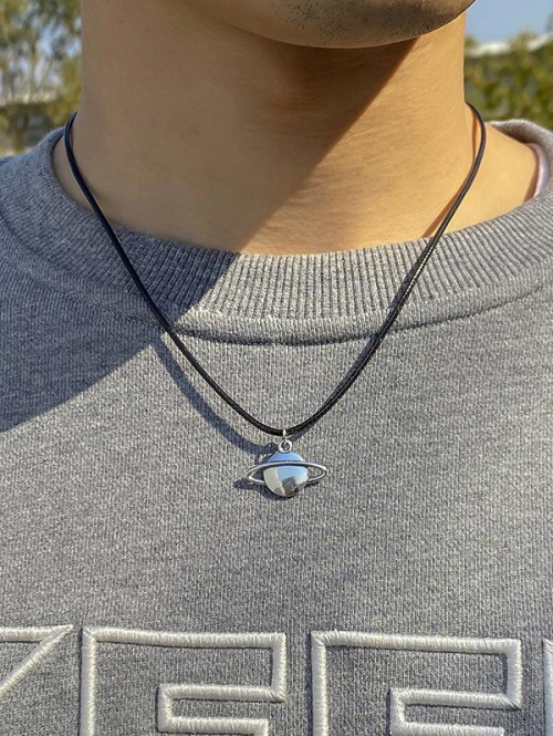 Men's Streetwear Planet Pendant Necklace