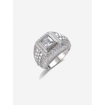 Zircon Square Frame Ring