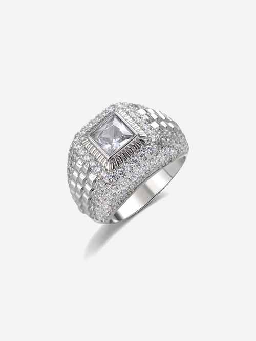 Zircon Square Frame Ring