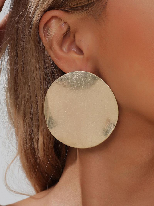 Cute Earrings Women's Daily Statement Circle Shape Oversized Stud Earrings By ZAFUL