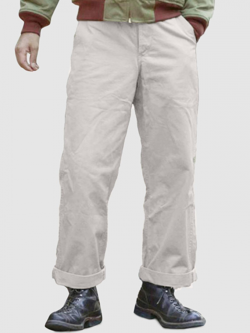 ZAFUL Men's Men's Daily Casual Solid Color Zipper Fly Pocket Straight Pants L Light khaki