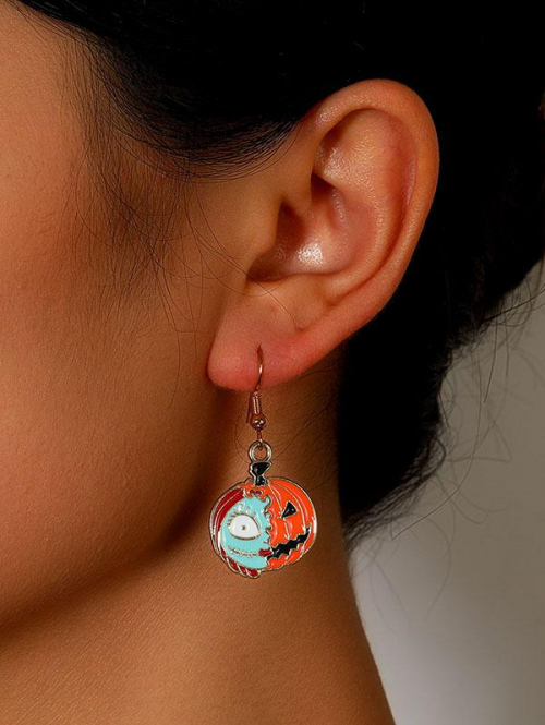 Cute Earrings Women's Halloween Pumpkin Skull Shaped Drop Earrings By ZAFUL