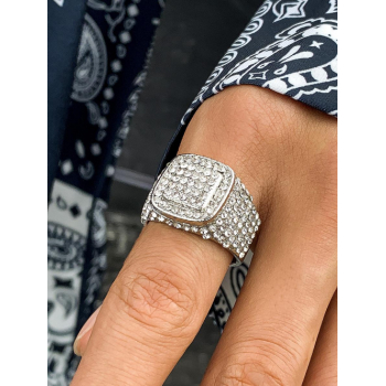 Rhinestone Square Ring