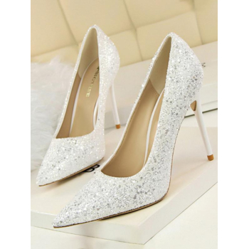 Women Bling Pointed Toe Stiletto Heel Pumps