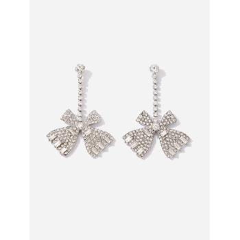 Cute Earrings Wedding Bowknot Rhinestones Drop Earrings By ZAFUL