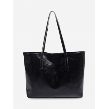 Women's Daily Retro Minimalism Soft PU Slouchy Tote Shoulder Bag