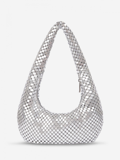 ZAFUL Metallic Sparkly Shine Underarm Baguette Shoulder Bag