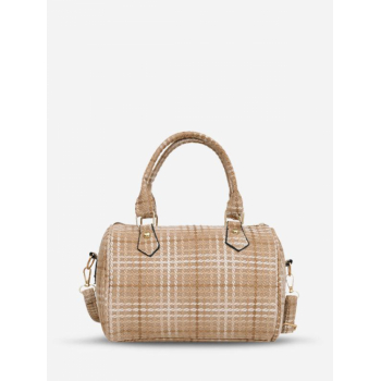 Plaid Large Capacity Crossbody Bag