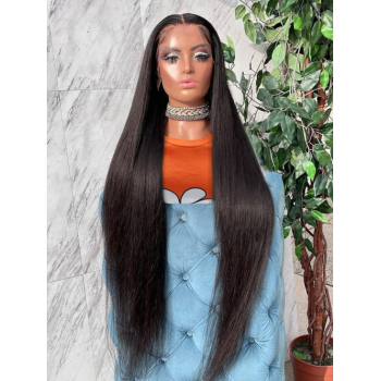 zaful 180% Human Hair 13*4 Lace Front Silky Straight Wig