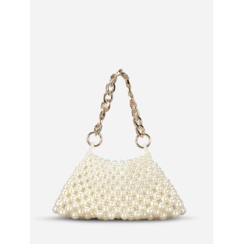 ZAFUL Faux Pearls Metal Chian Party Evening Bag