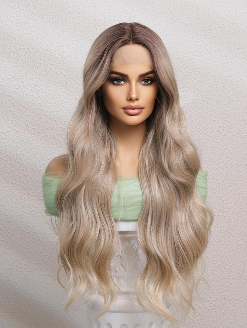 zaful Lace Front Gradient Color Long Wavy Synthetic Wig