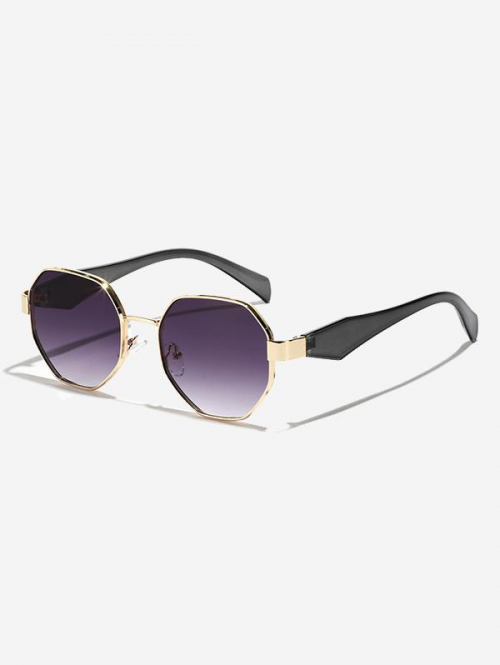 ZAFUL Men Polygon Frame Tinted Sunglasses