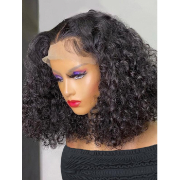 zaful 150% Human Hair 13*4 Lace Front Curly Wig