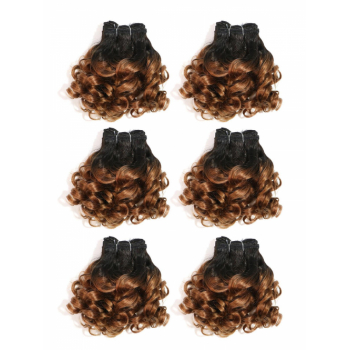 6Pcs Curly Human Hair Weaves