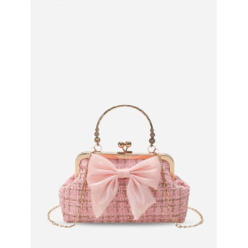 ZAFUL Bowknot Decorated Tweed Party Clutch Crossbody Bag