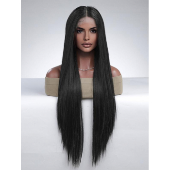 zaful Long Silky Straight Lace Front Synthetic Wig