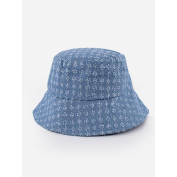 Fashion Women Women's Fashion Daily Frayed Detail Solid Color Denim Bucket Hat