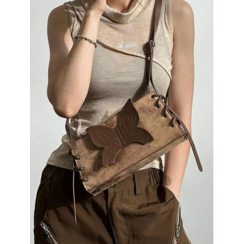 Women's Retro Y2K Butterfly Lace-up Shoulder Bag