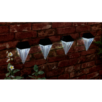 Greenhurst Solar Diamond Wall Light (Pack of 4)