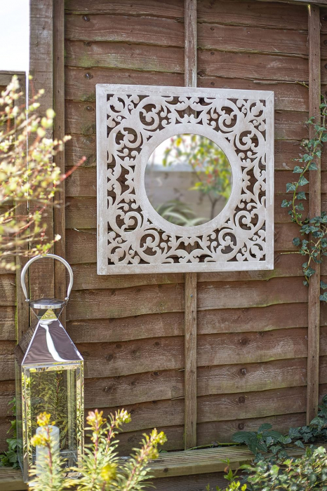 La Hacienda Large Square Garden Mirror