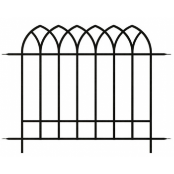 Panacea Gothic Fence Section 92 x 121cm (Black)