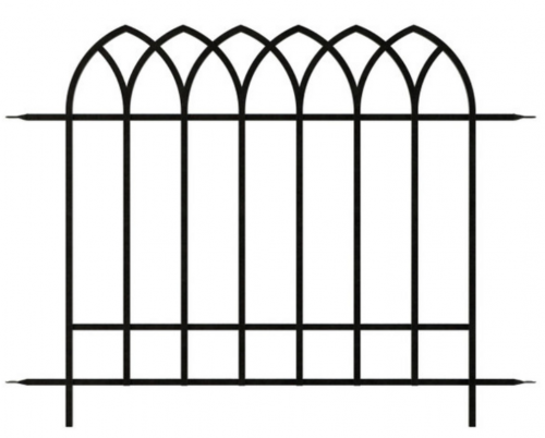 Panacea Gothic Fence Section 92 x 121cm (Black)