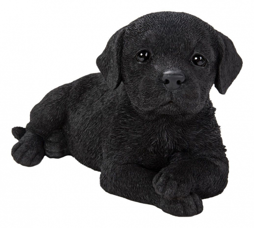 Vivid Arts Laying Black Labrador Puppy (Size F)